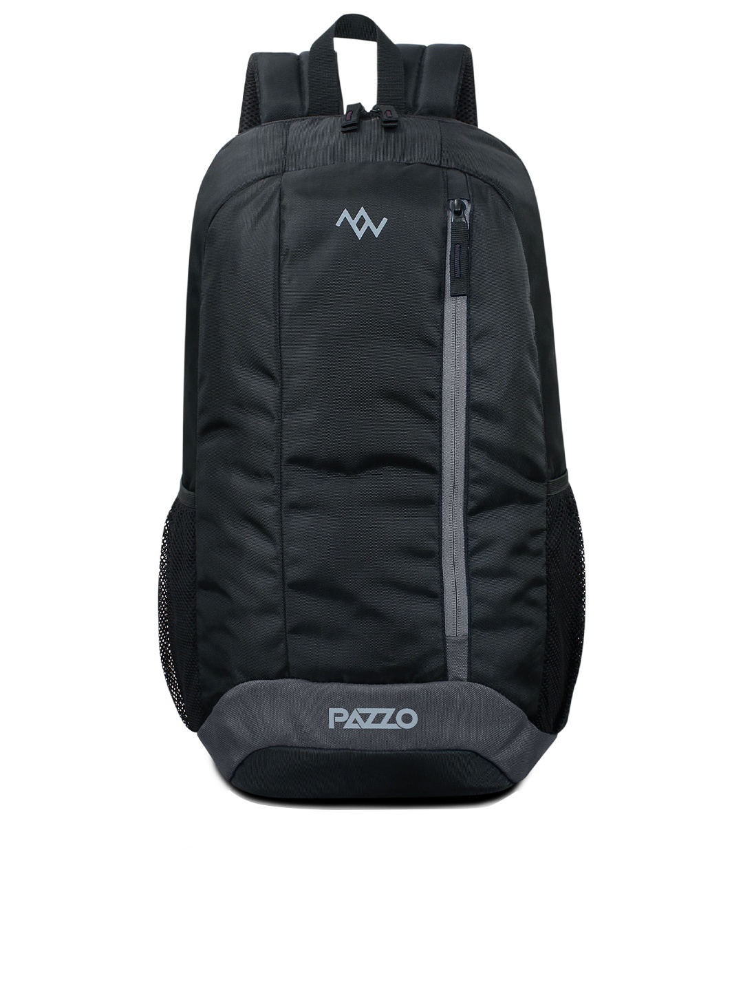 

PAZZO Unisex Embroidered Solid Backpack, Grey