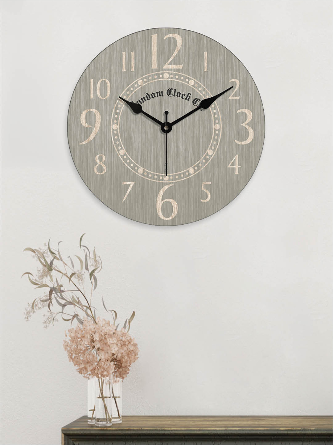 

RANDOM Printed Contemporary Wall Clock, Grey