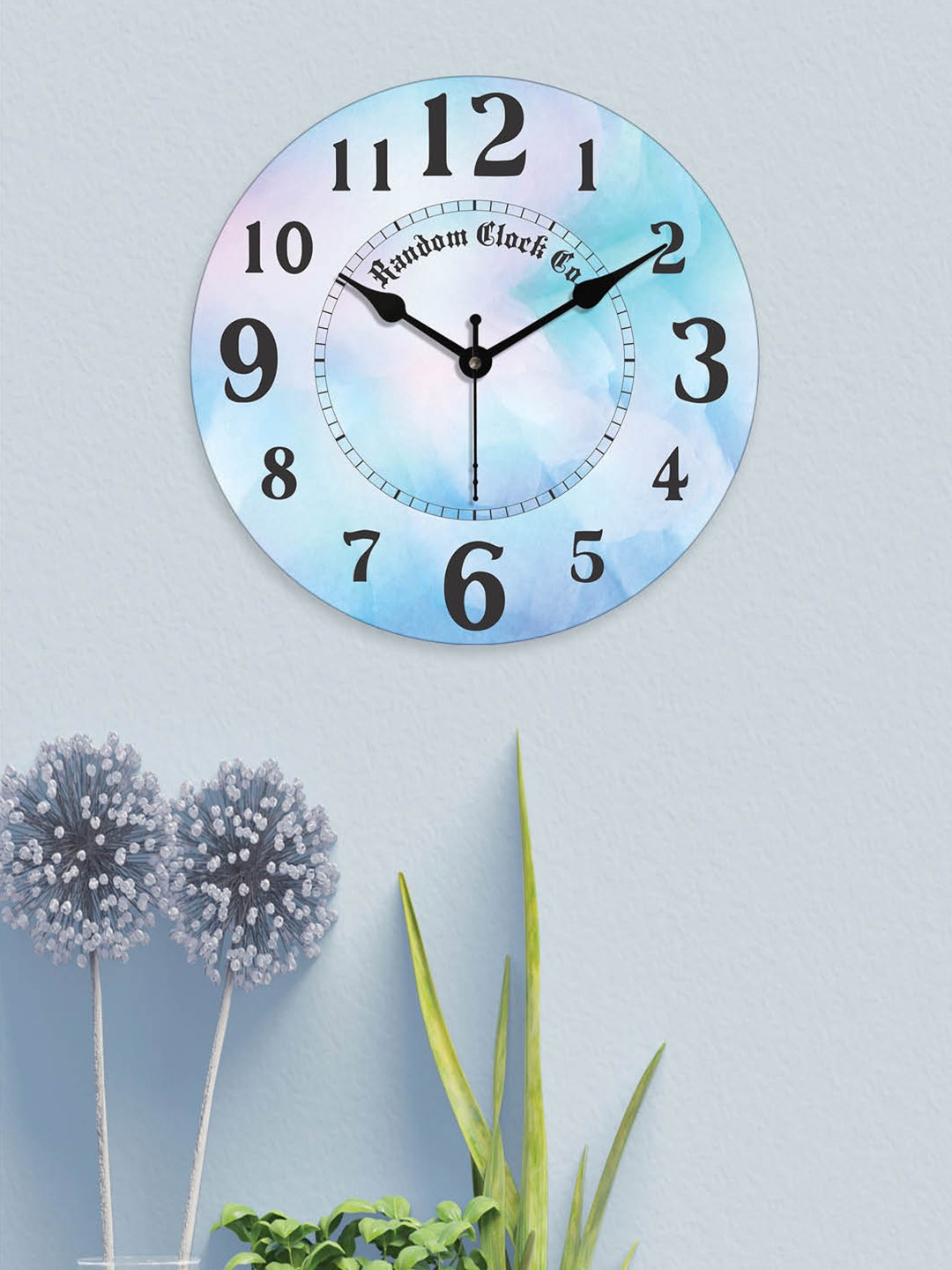 

RANDOM Printed Contemporary Wall Clock, Blue