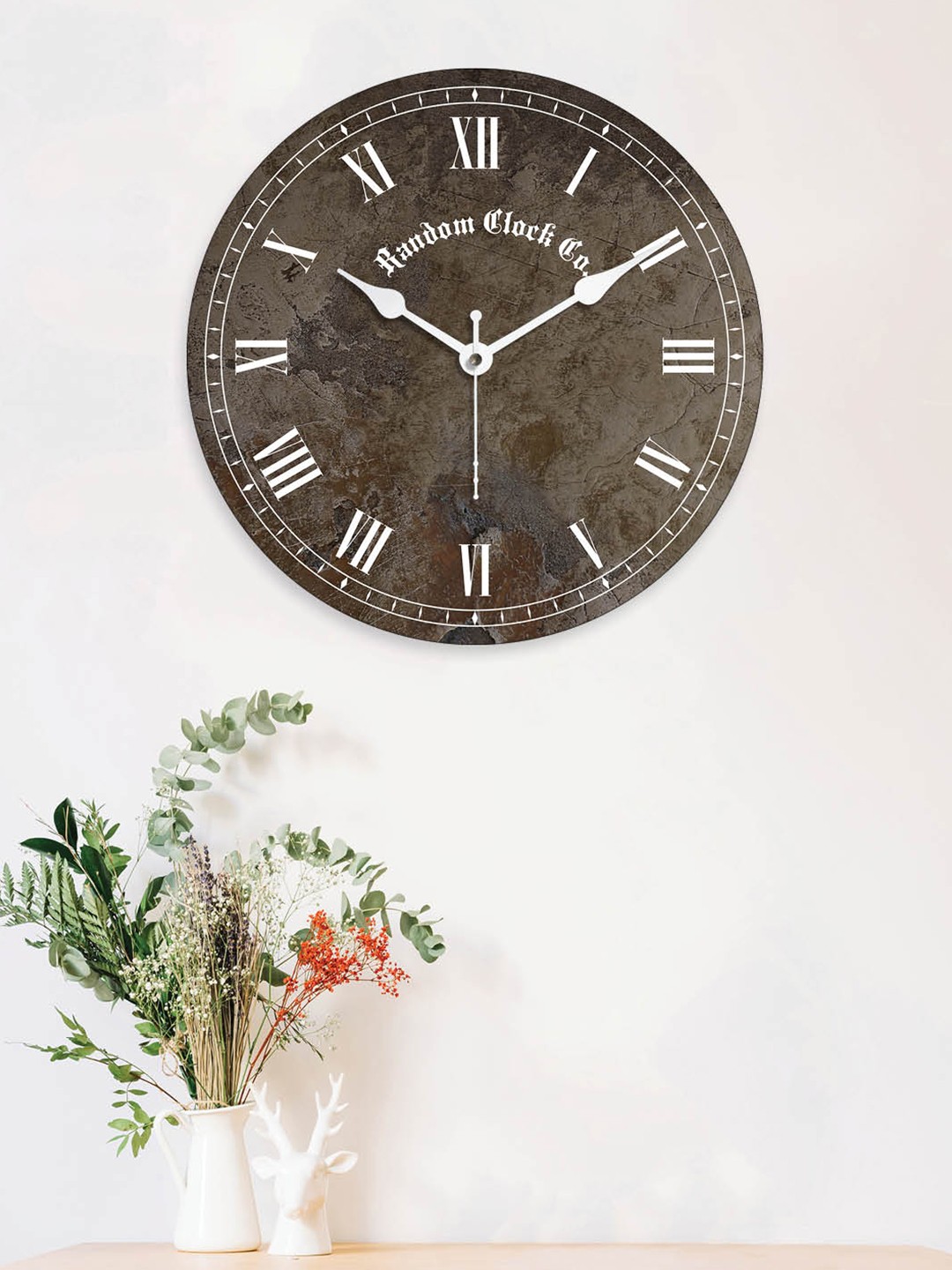 

RANDOM Printed Contemporary Wall Clock, White