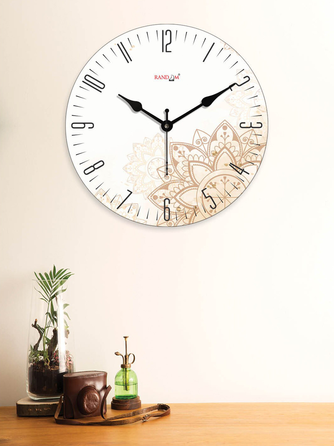 

RANDOM Printed Contemporary Wall Clock, White