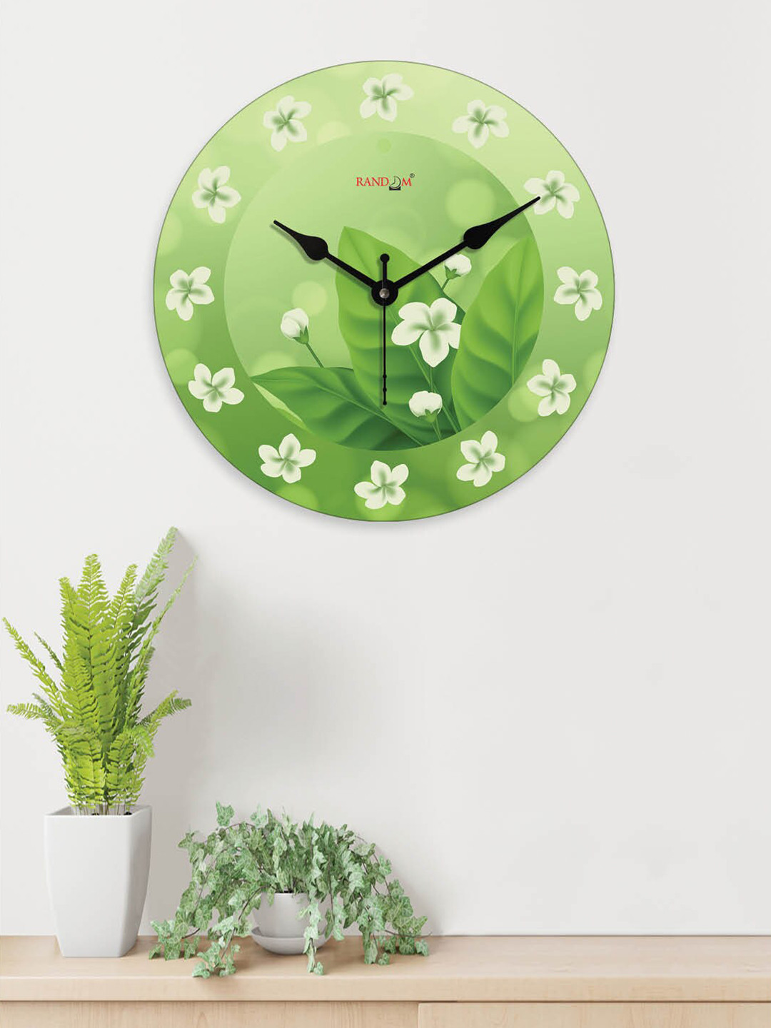 

RANDOM Printed Contemporary Wall Clock, Green