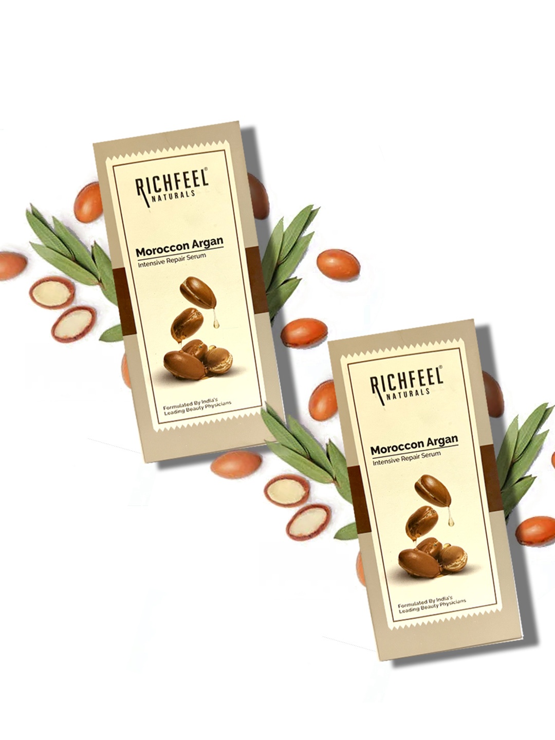 

Richfeel Set of 2 Moroccon Argan Intensive Repair Serum - 80 ml each, Beige