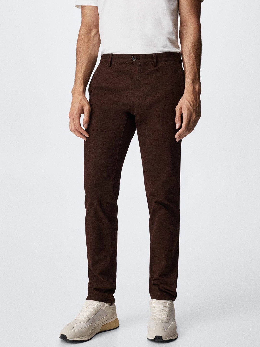 

MANGO MAN Burgundy Slim Fit Chinos Sustainable Trousers