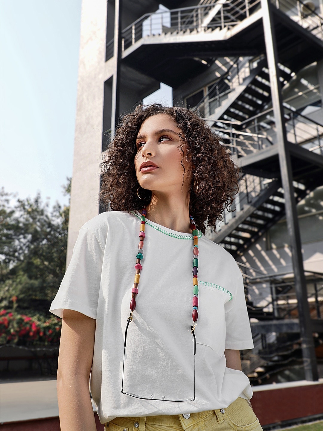 

MANGO Women White Solid Pure Cotton Sustainable T-shirt