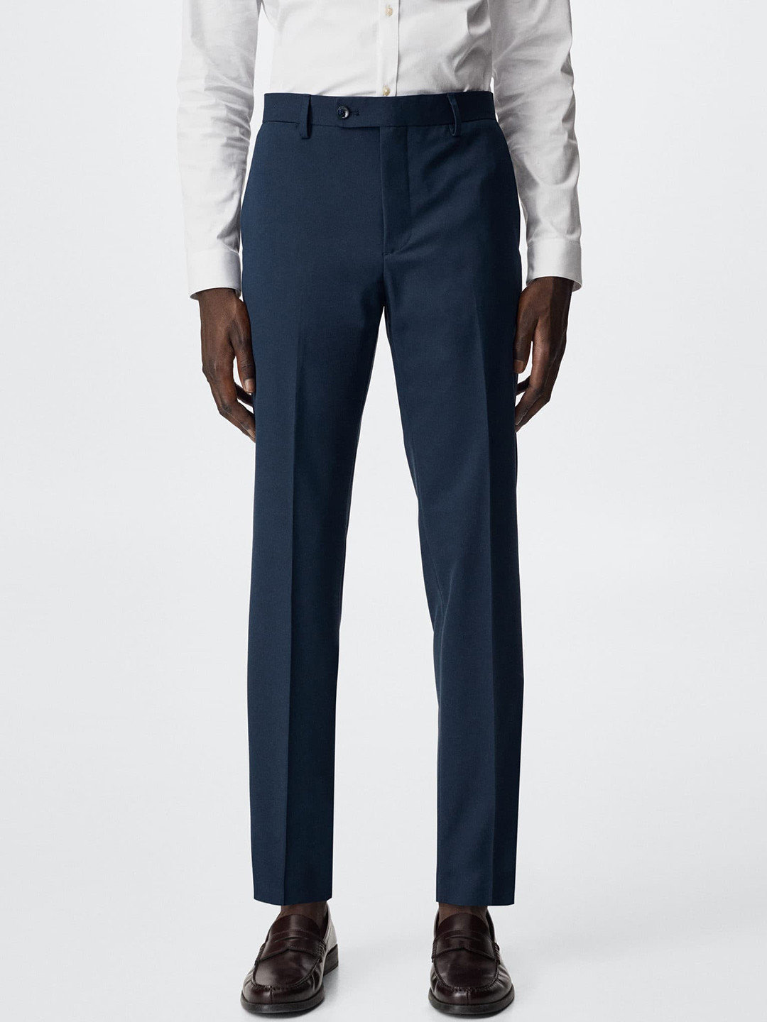 

MANGO MAN Navy Blue Slim Fit Sustainable Trousers
