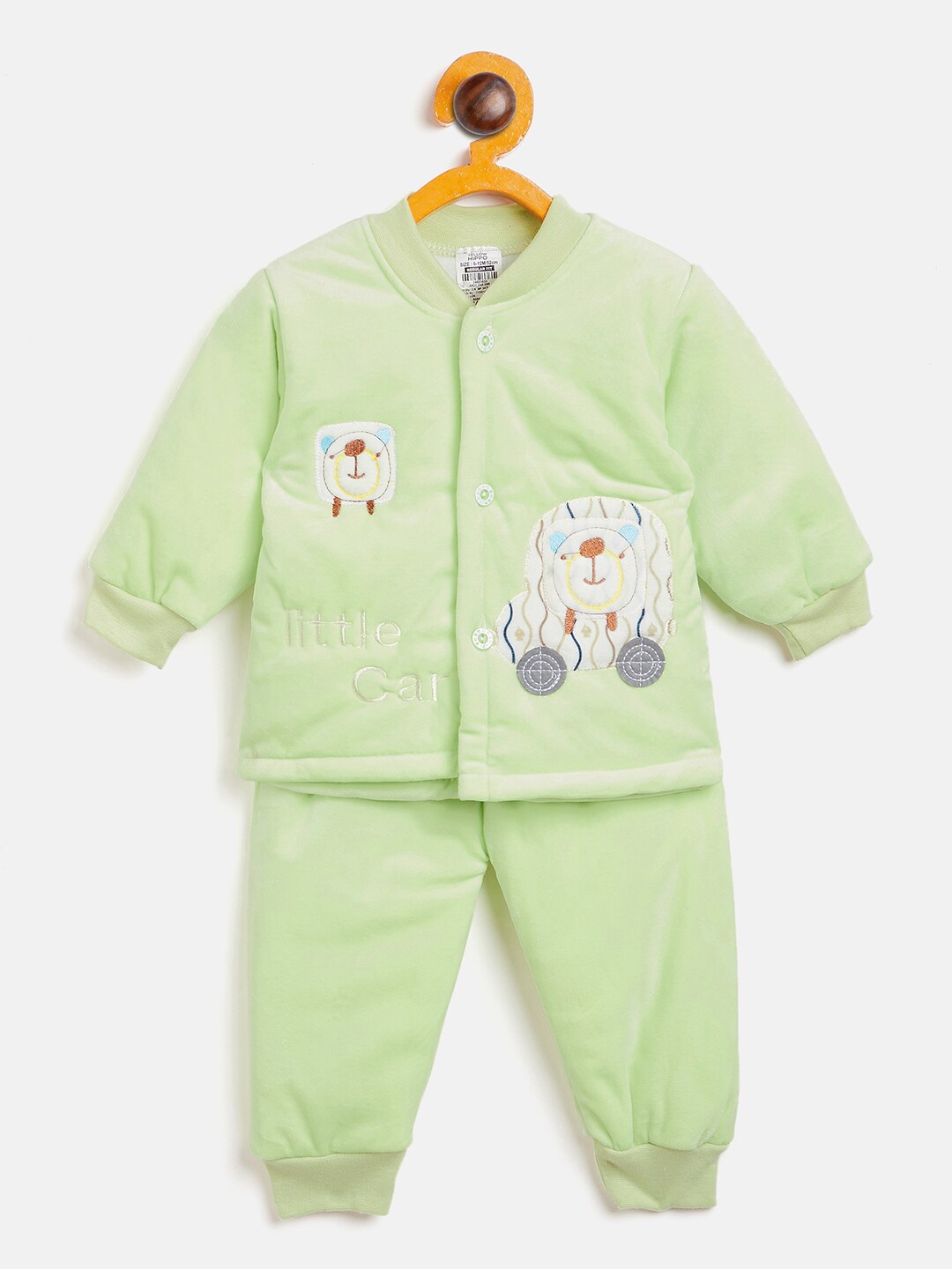

Camey Kids Printed Shirt With Trouser, Green