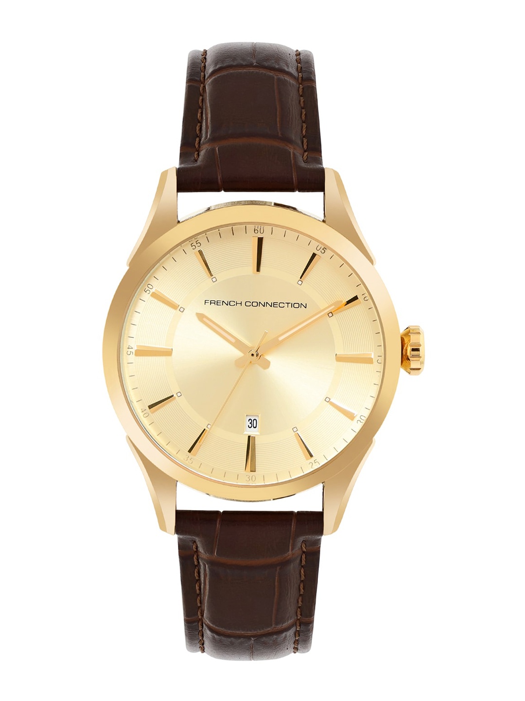 

French Connection Men Gold-Toned Etienne Analogue Watch FCP31G