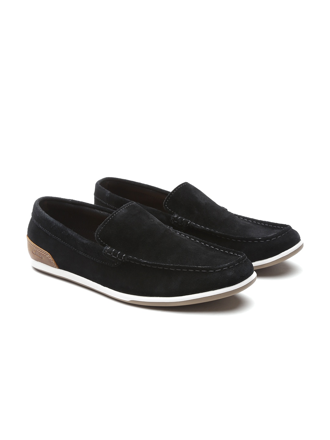 

Clarks Men Black Suede Loafers