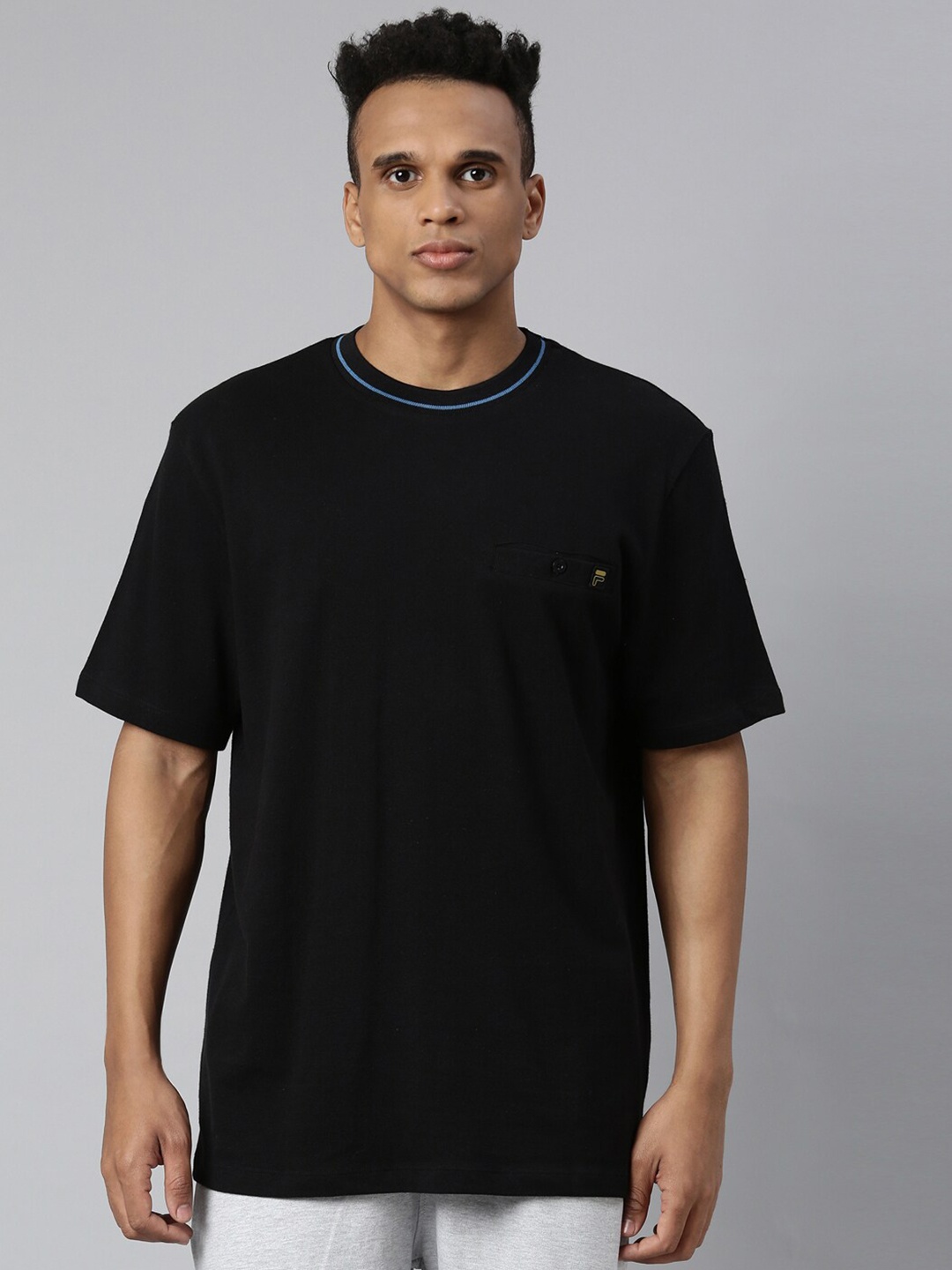 

FILA Men Black Organic Cotton T-shirt