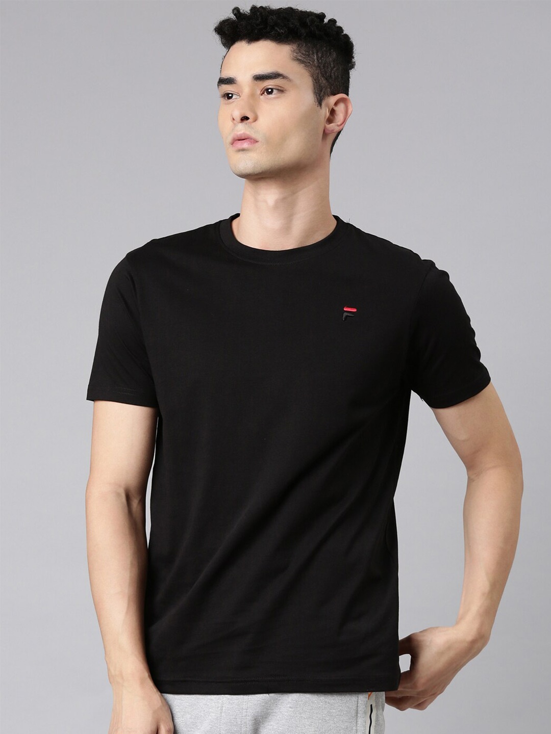 

FILA Men Black Organic Cotton T-shirt