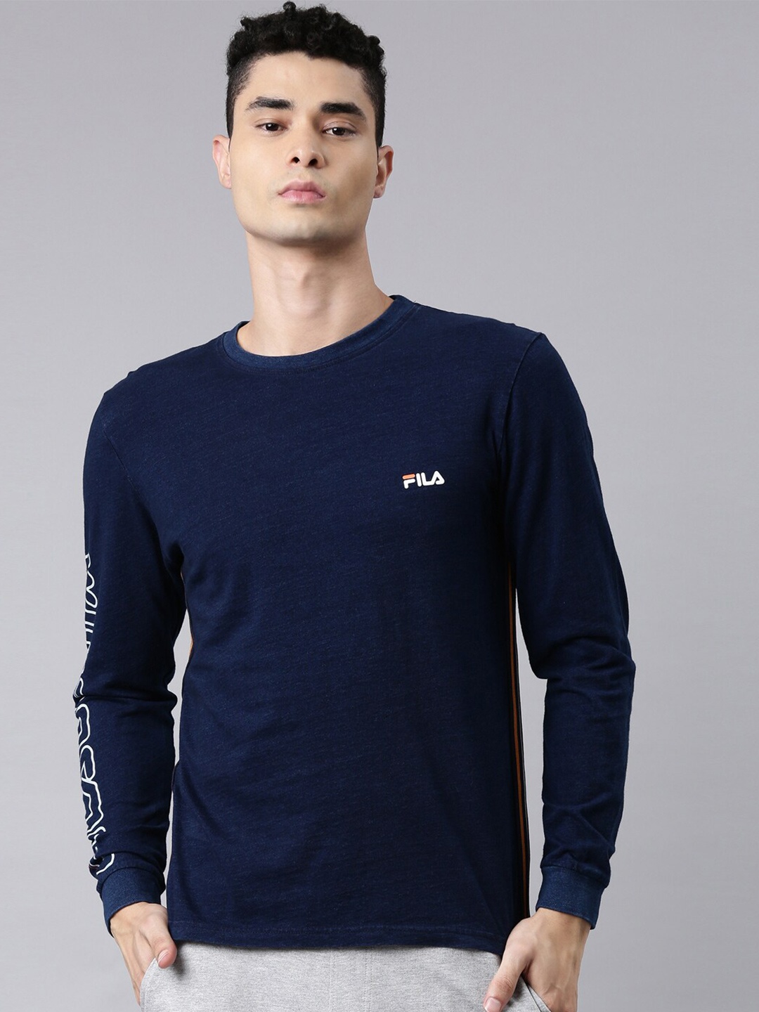 

FILA Men Blue Organic Cotton T-shirt