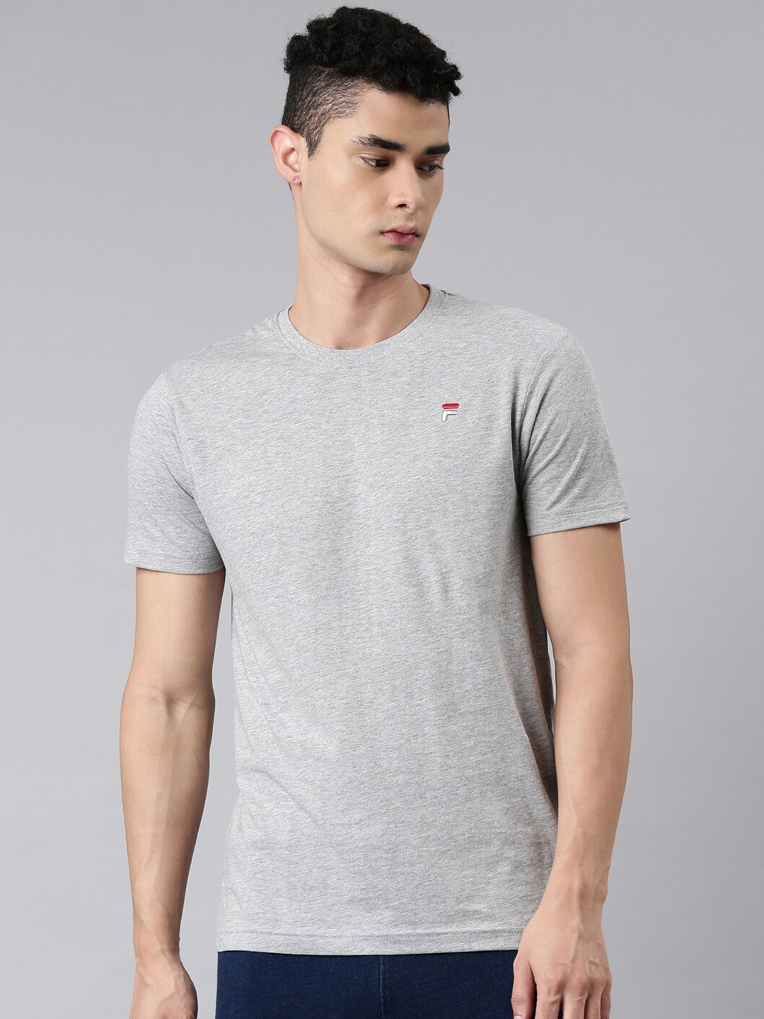 

FILA Men Grey Organic Cotton T-shirt