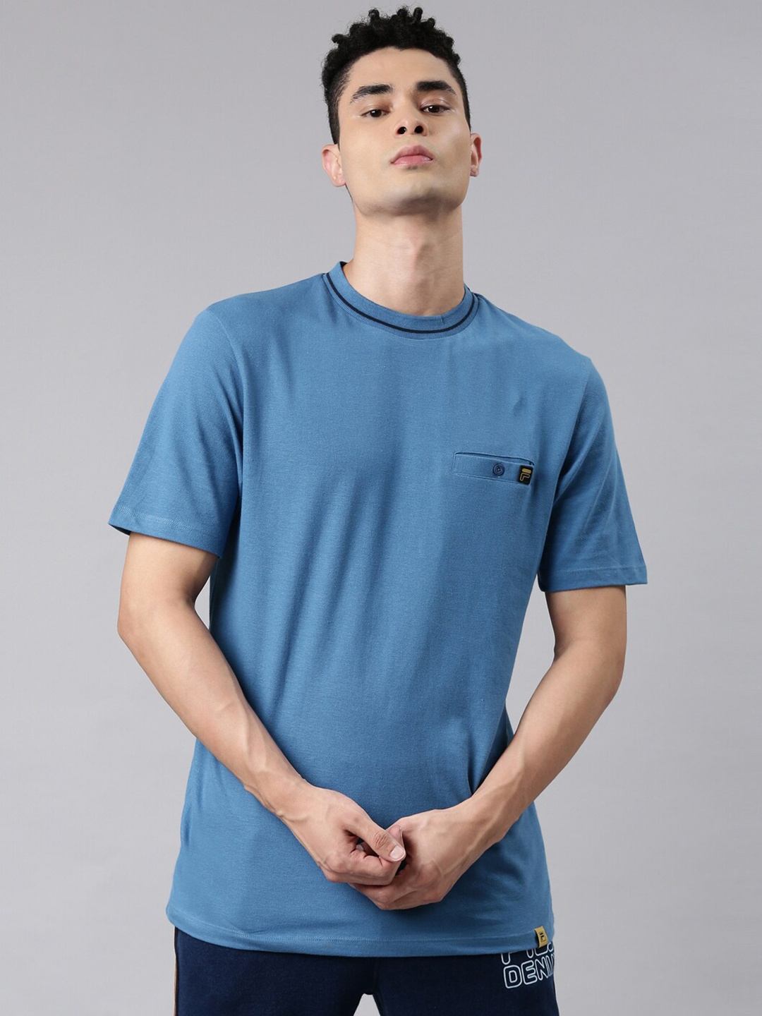 

FILA Men Blue Organic Cotton T-shirt
