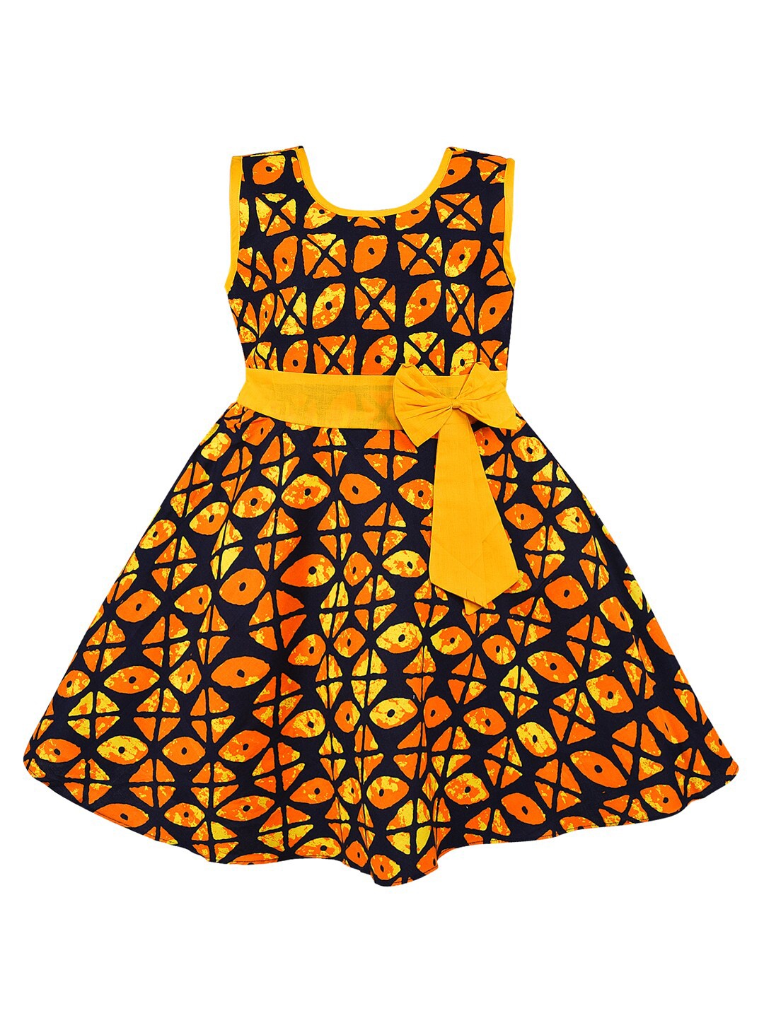 

Wish Karo Girls Yellow Ethnic Motifs Dress