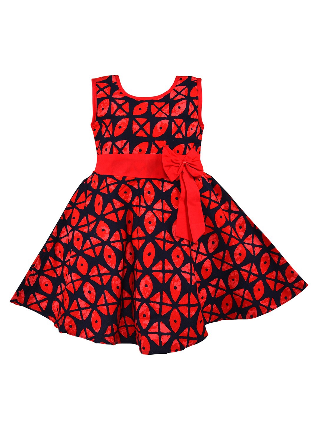 

Wish Karo Girls Ethnic Motifs Dress, Red