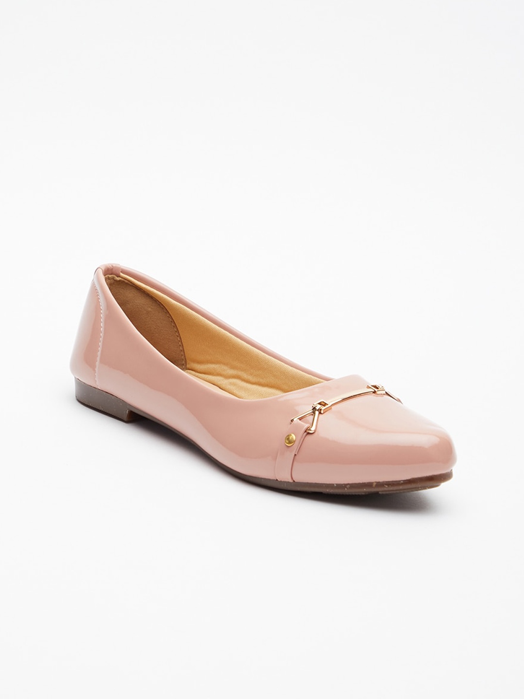 

Tokyo Talkies Women Ballerinas with Bows Flats, Peach