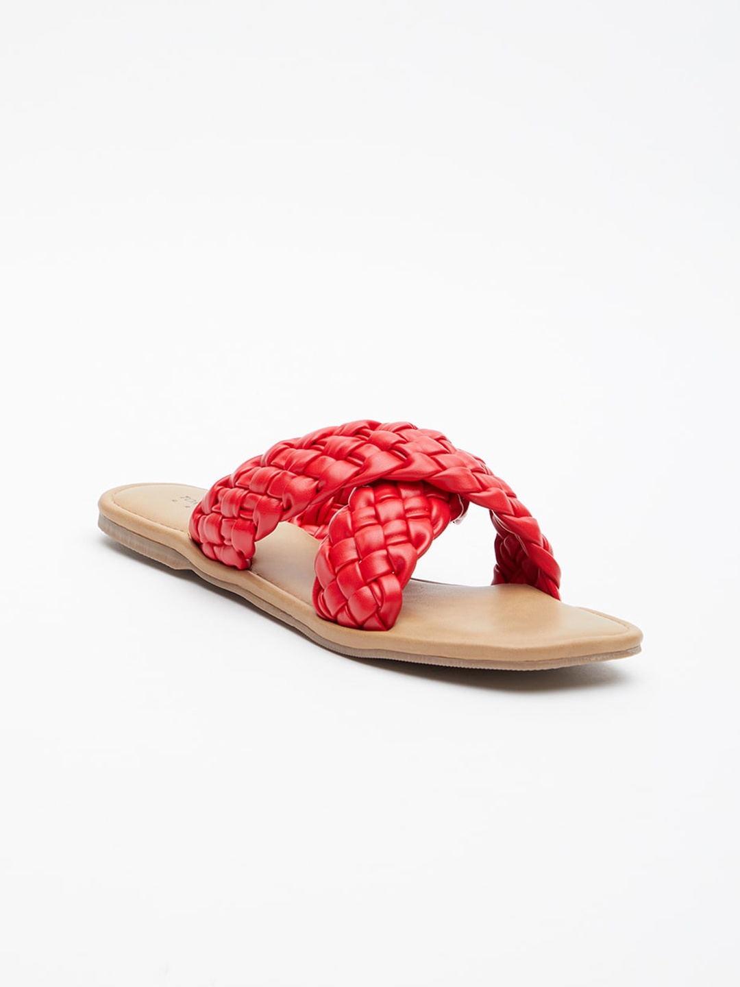 

Tokyo Talkies Women Red Open Toe Flats with Bows