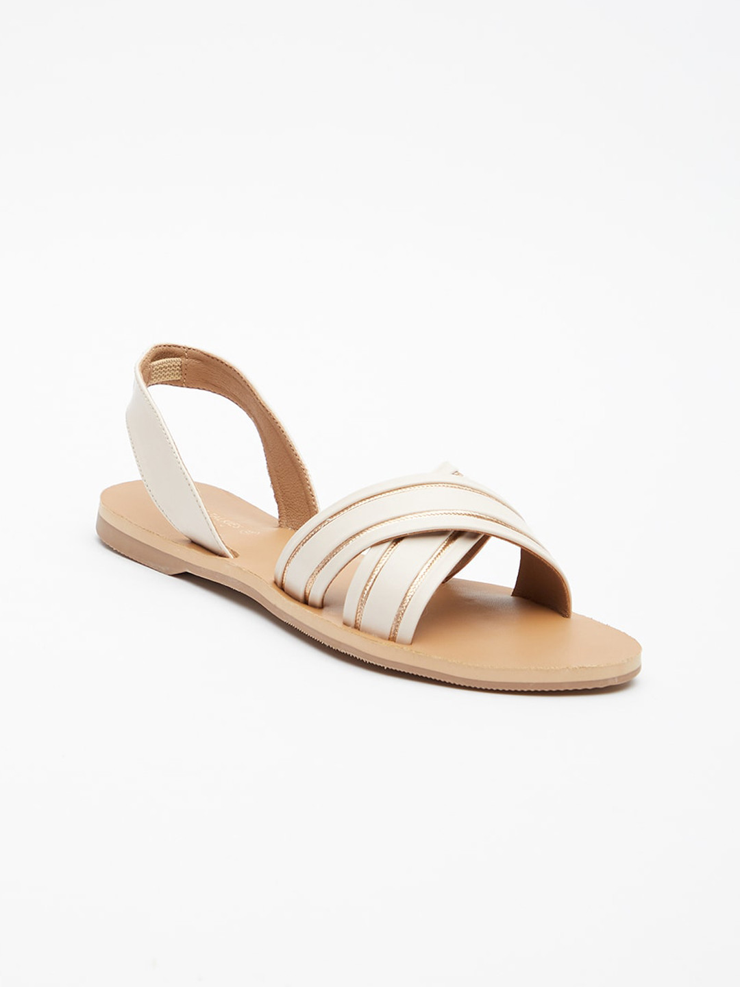 

Tokyo Talkies Women Open Toe Flats, Cream