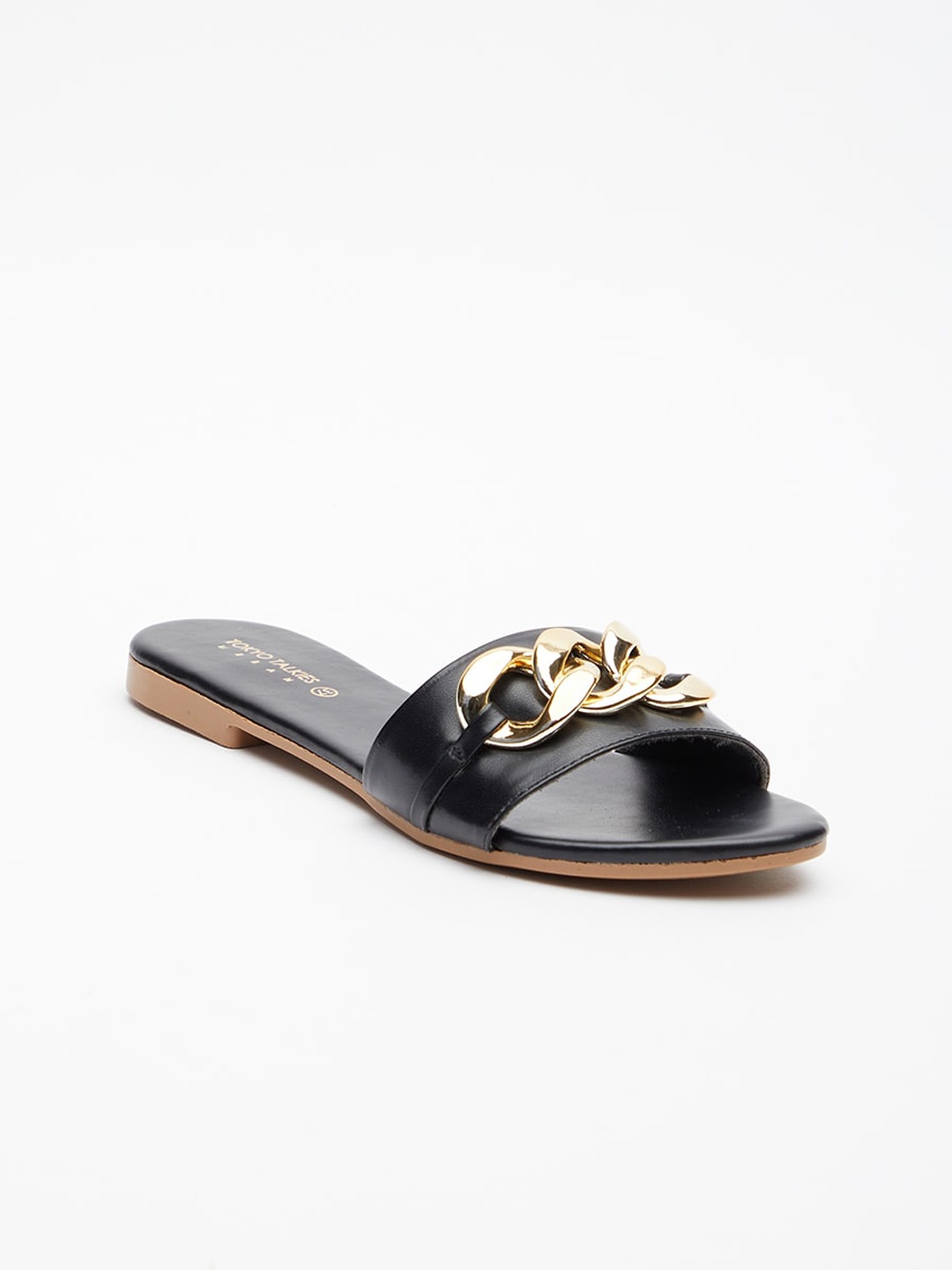 

Tokyo Talkies Women Embellished Open Toe Flats, Black