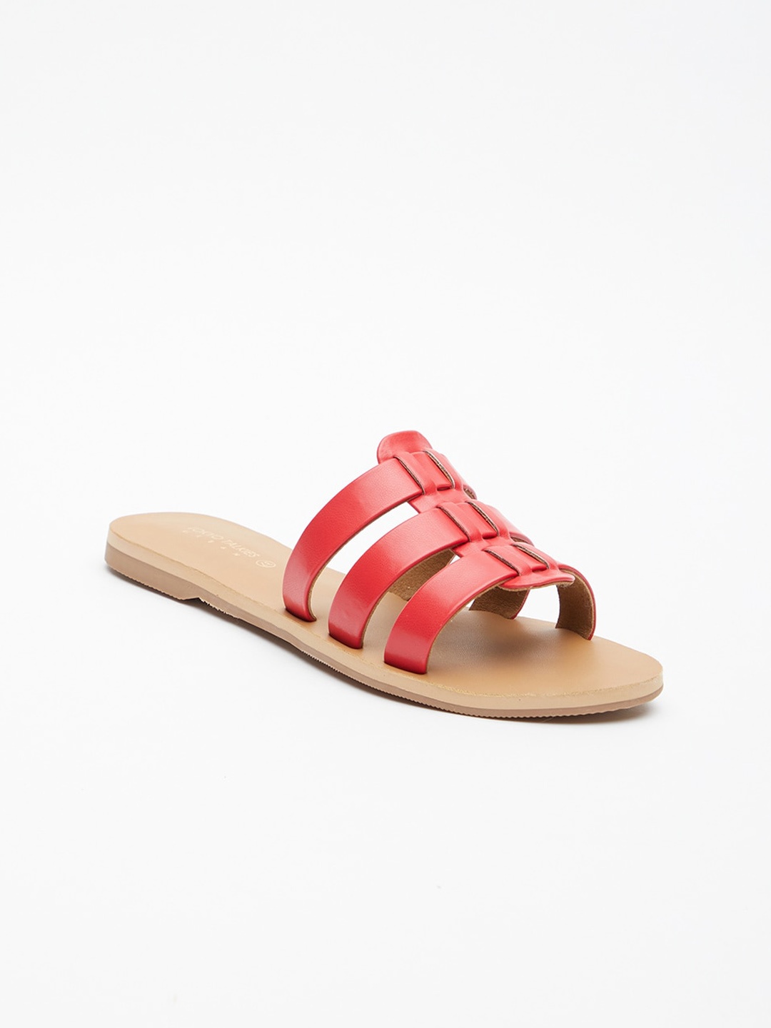 

Tokyo Talkies Women Open Toe Flats, Red