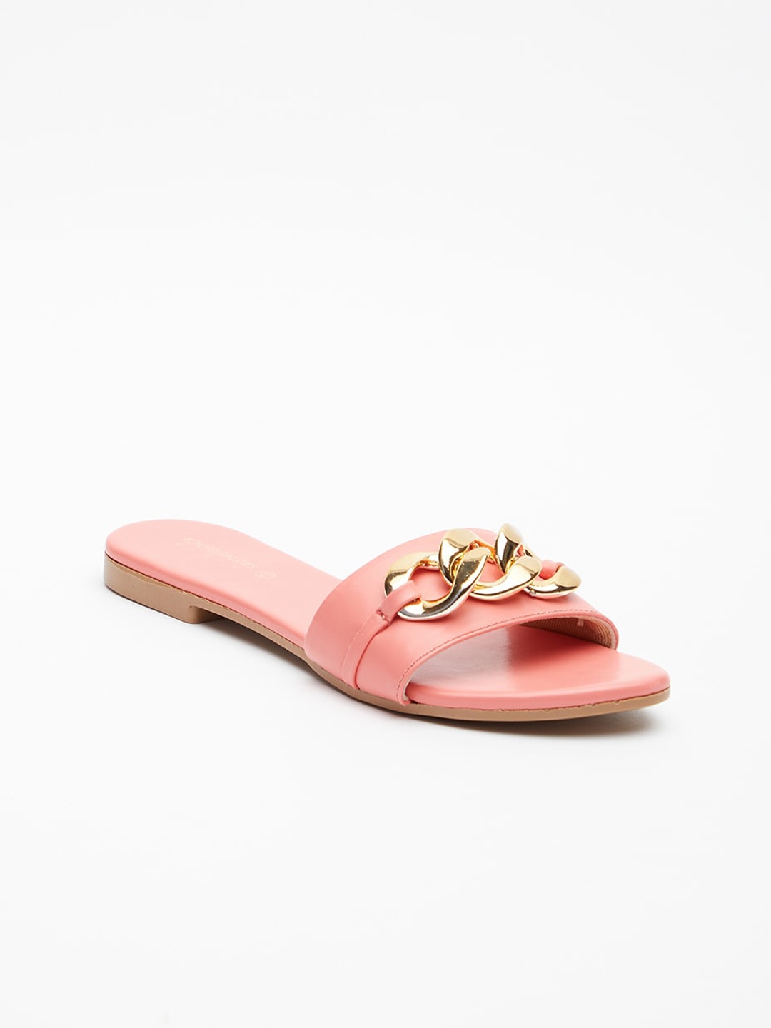 

Tokyo Talkies Women Embellished Open Toe Flats, Coral