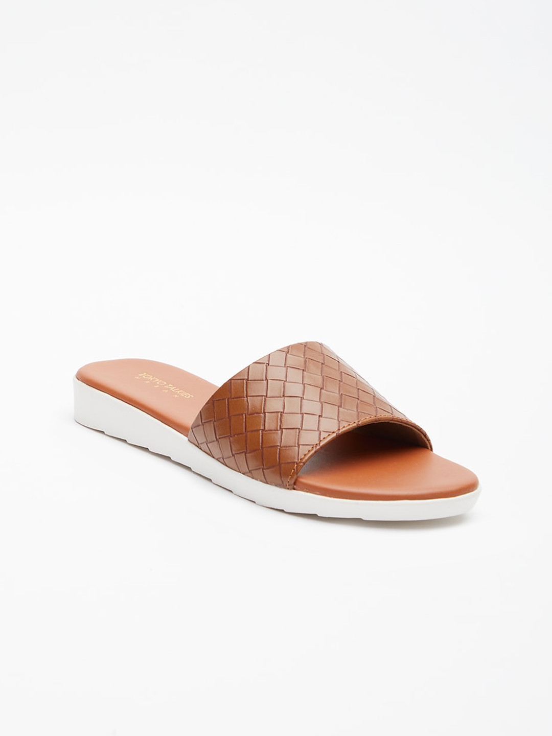 

Tokyo Talkies Women Textured Open Toe Flats, Brown