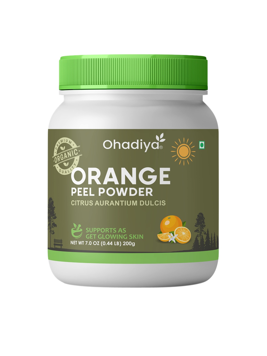 

Ohadiya Organic Orange Peel Powder for Glowing Skin - 200 g, Brown