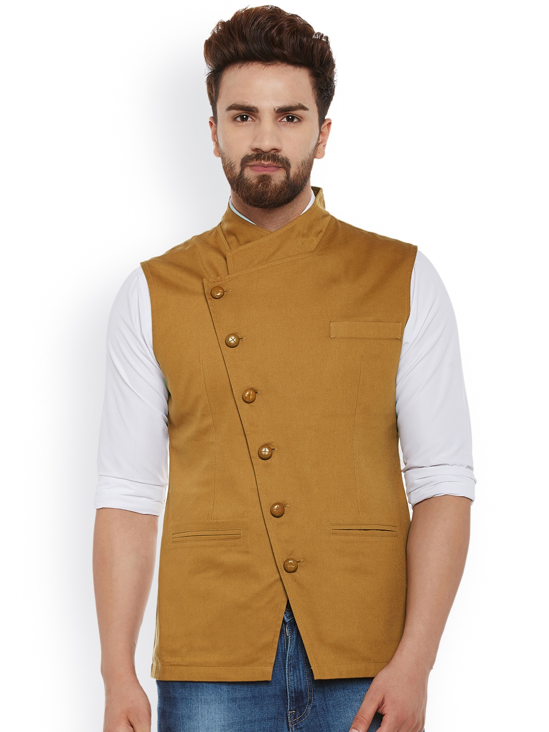 

Hypernation Khaki Nehru Jacket