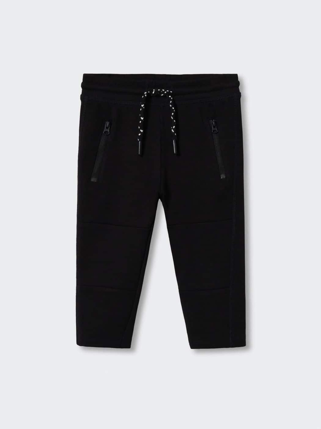 

Mango Kids Boys Black Solid Track Pants