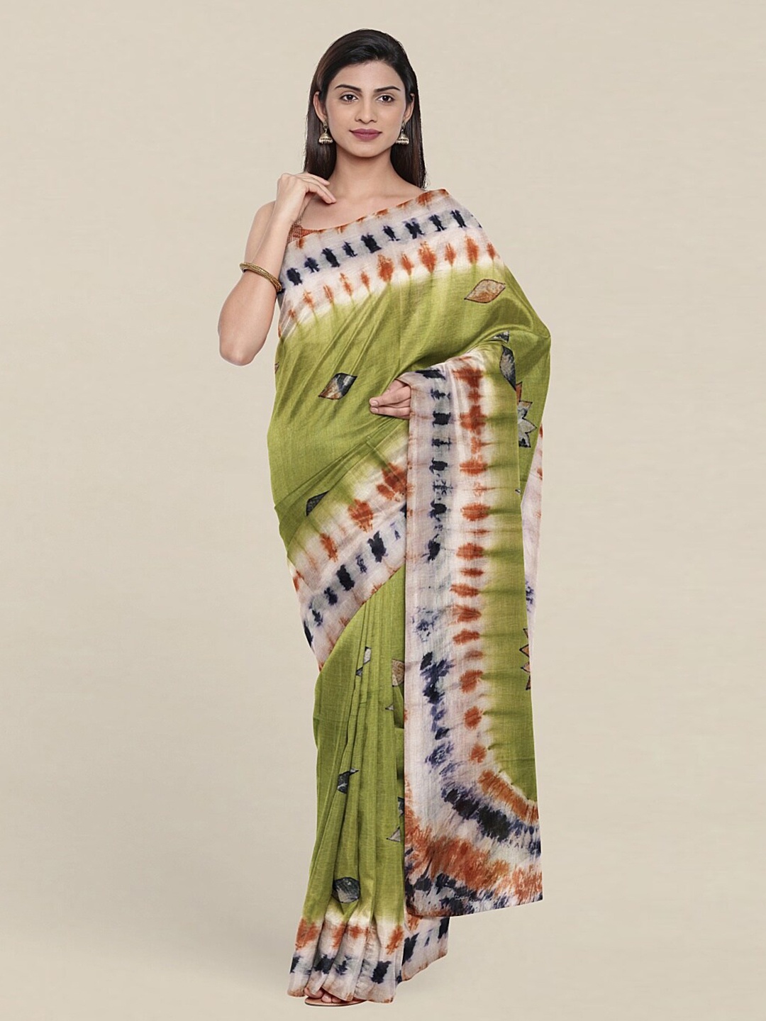 

Pothys Green Ethnic Motif Pure Cotton Saree
