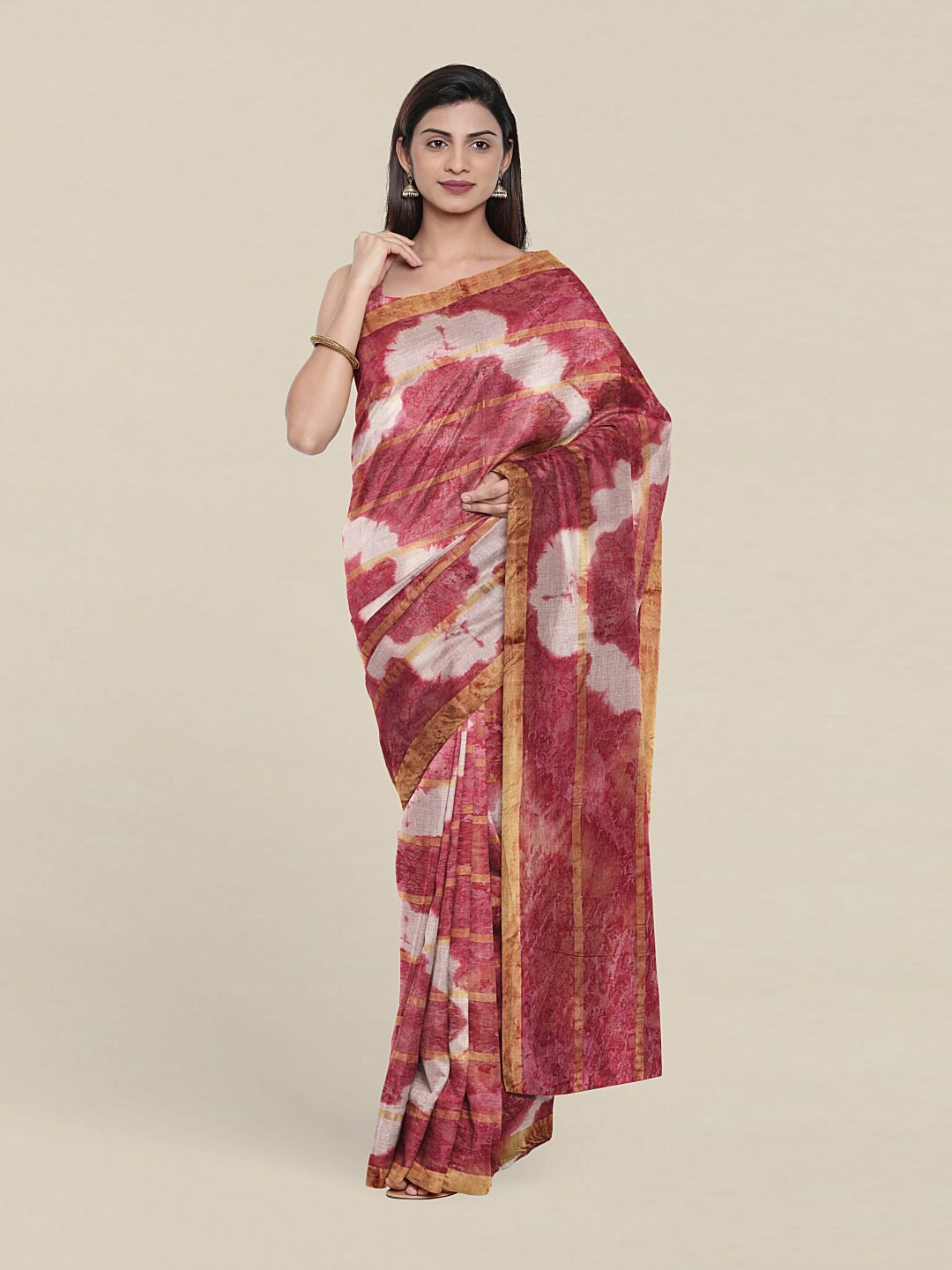 

Pothys Purple & White Zari Pure Cotton Saree