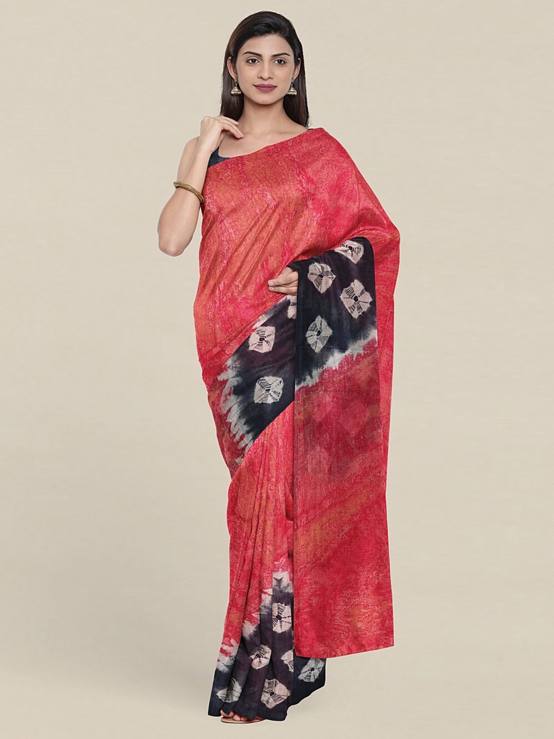 

Pothys Pink & Black Pure Cotton Saree