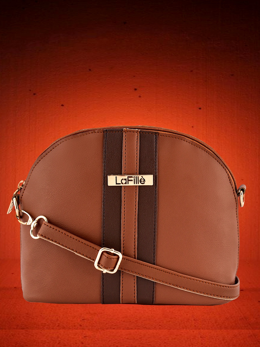 

LaFille Tan Solid PU Purse Clutch