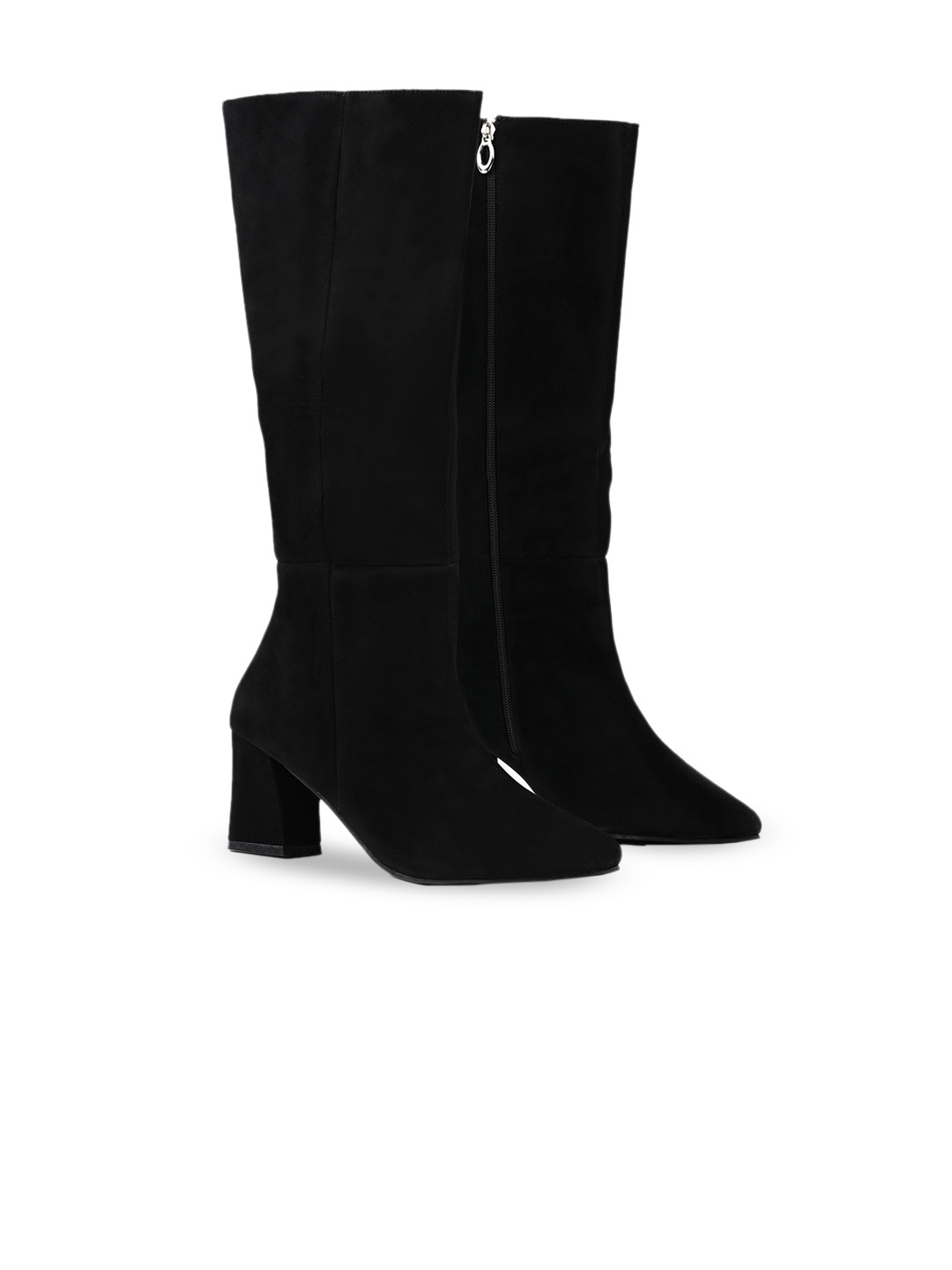 

Street Style Store Women Black Solid Casual Knee-High Boots