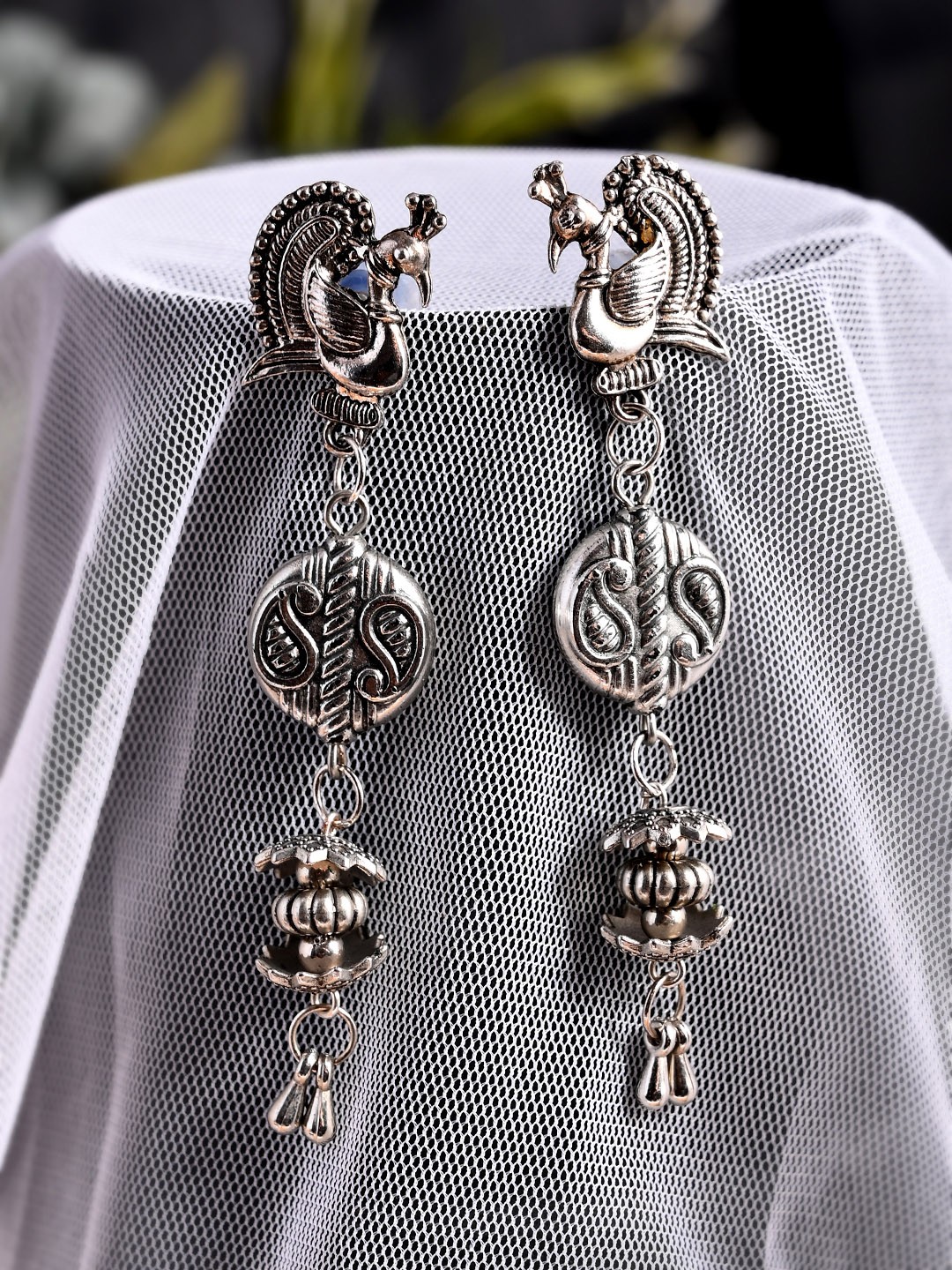 

AQUASTREET JEWELS Silver-Toned Geometric Drop Earrings