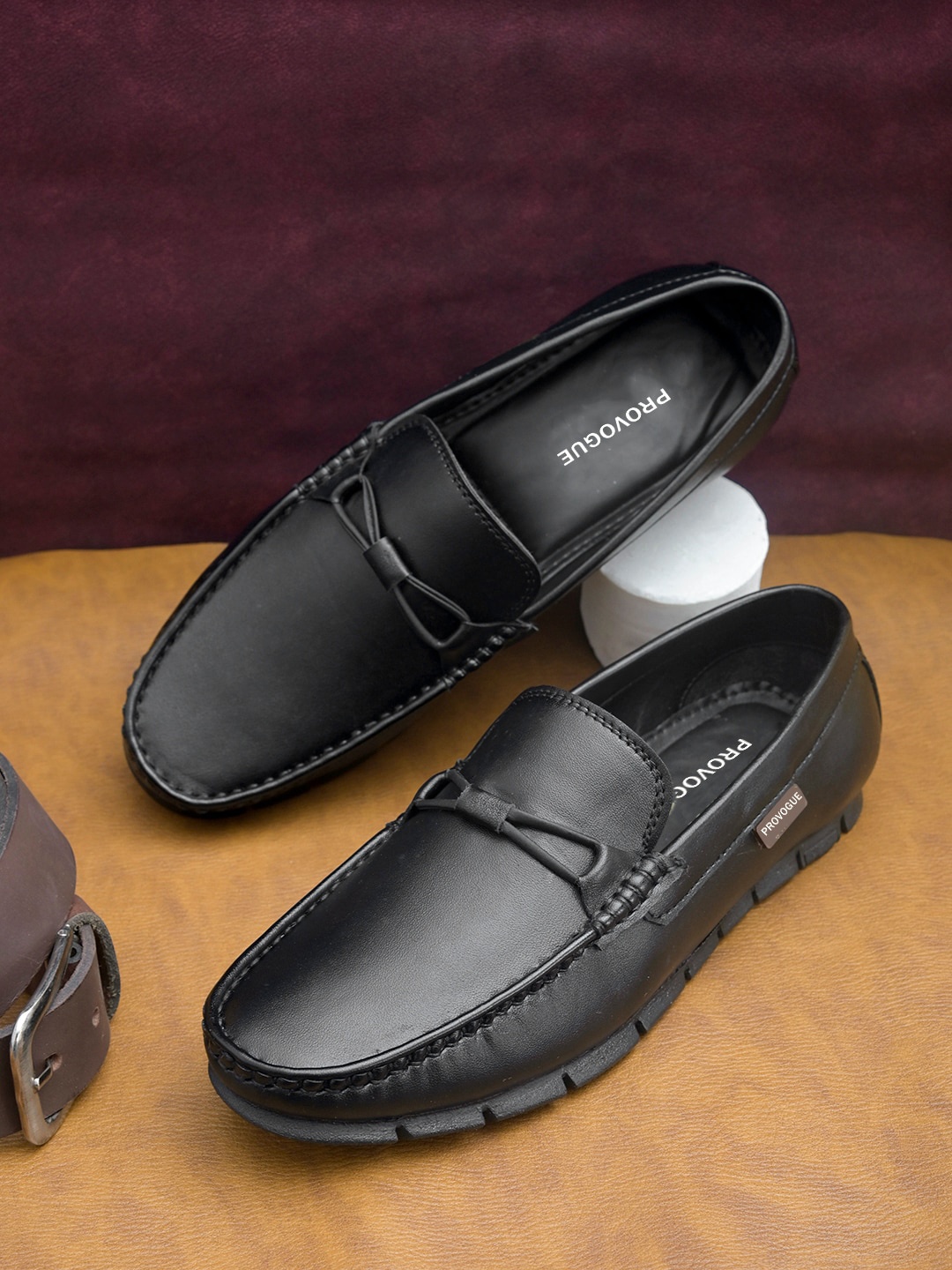 

Provogue Men Slip-On Loafers, Black