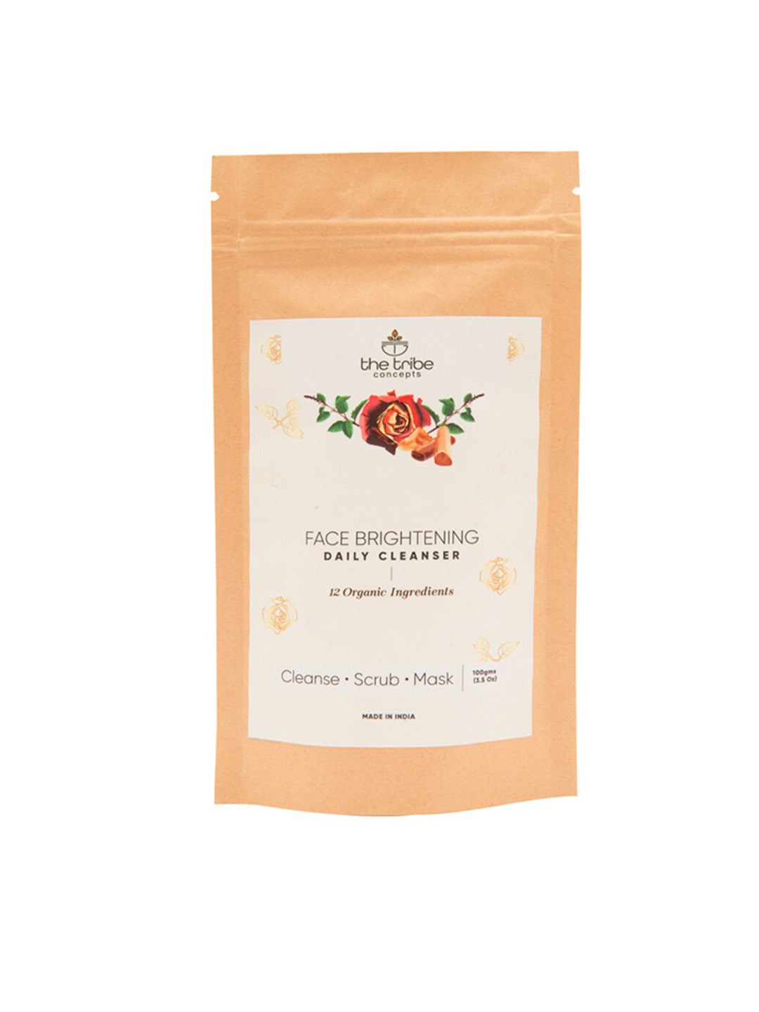 

The Tribe Concepts 12 Organic Ingredients Face Brightening Daily Cleanser 100gm, Brown