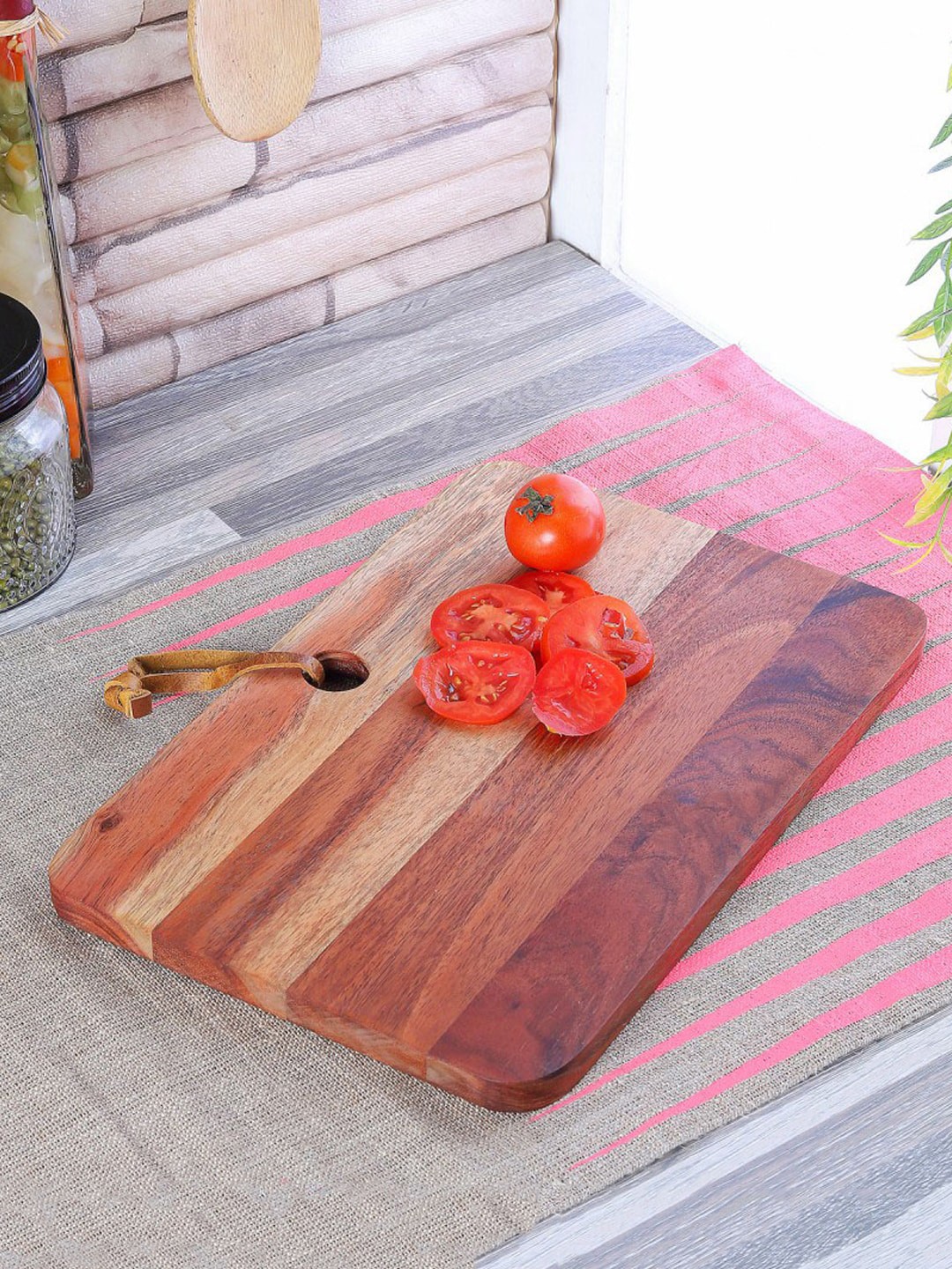 

BRICK BROWN Brown Solid Rectangle Chopping Board
