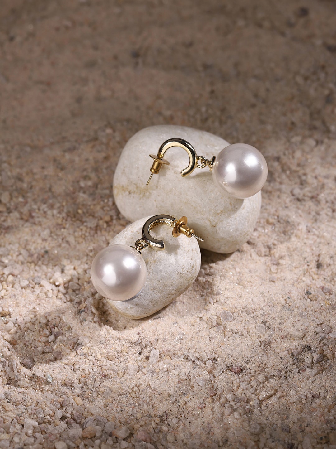 

RITU SINGH White Contemporary Drop Earrings