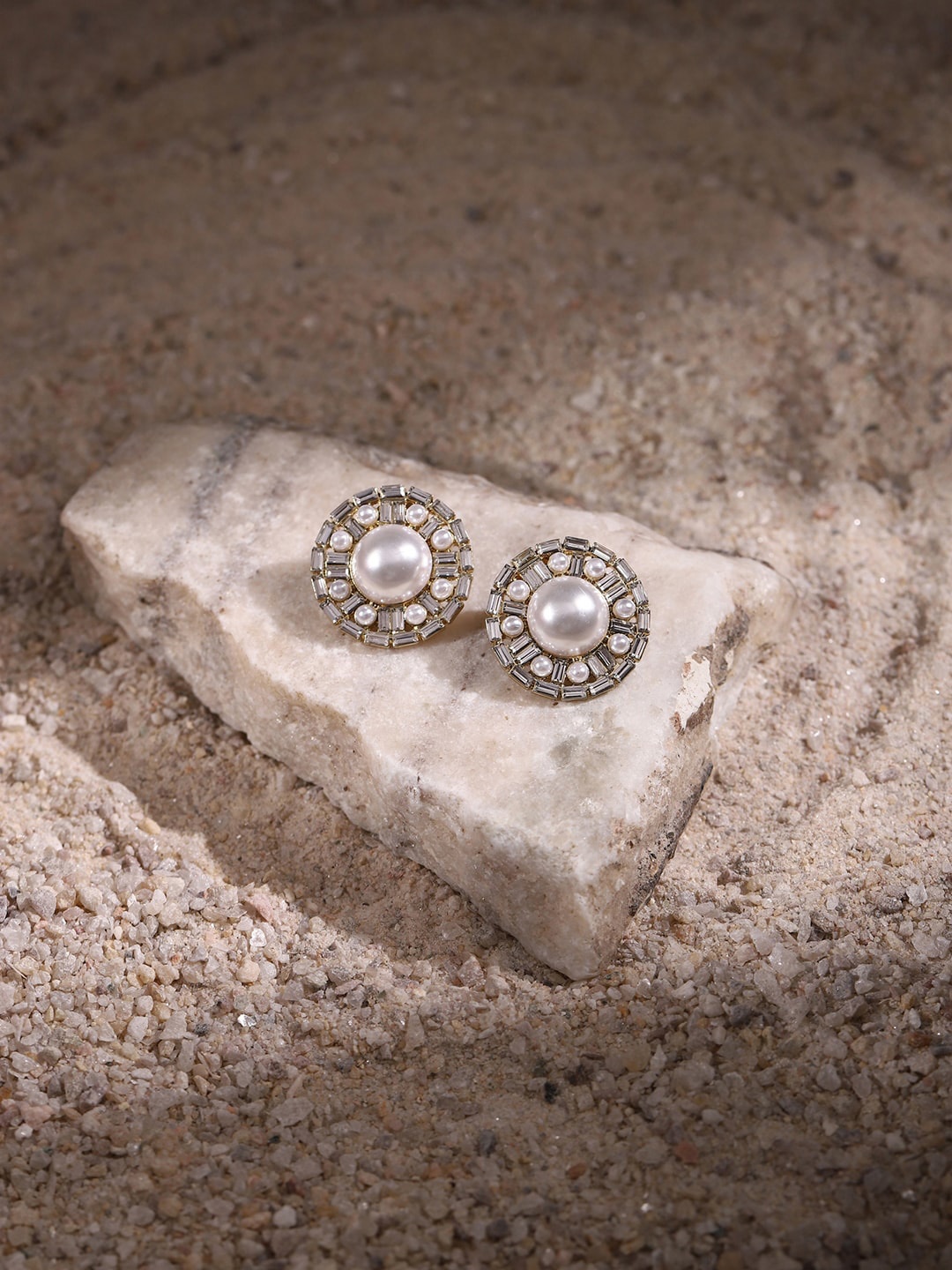 

RITU SINGH Gold-Toned Contemporary Drop Earrings