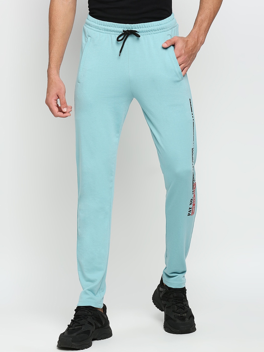 

FiTZ Men Sea Blue Solid Anti Odour Slim Fit Track Pant