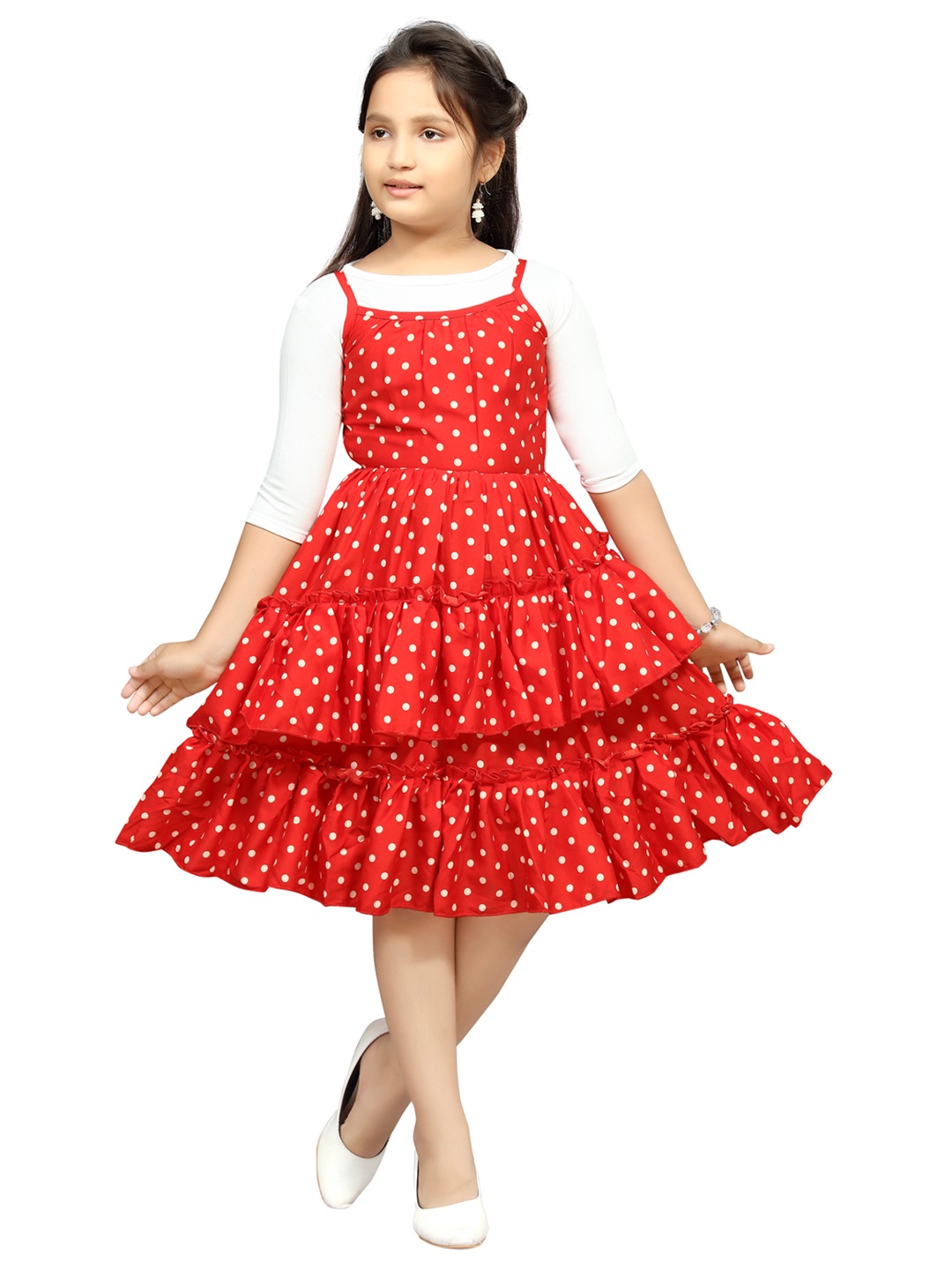 

Aarika Red & White Dress