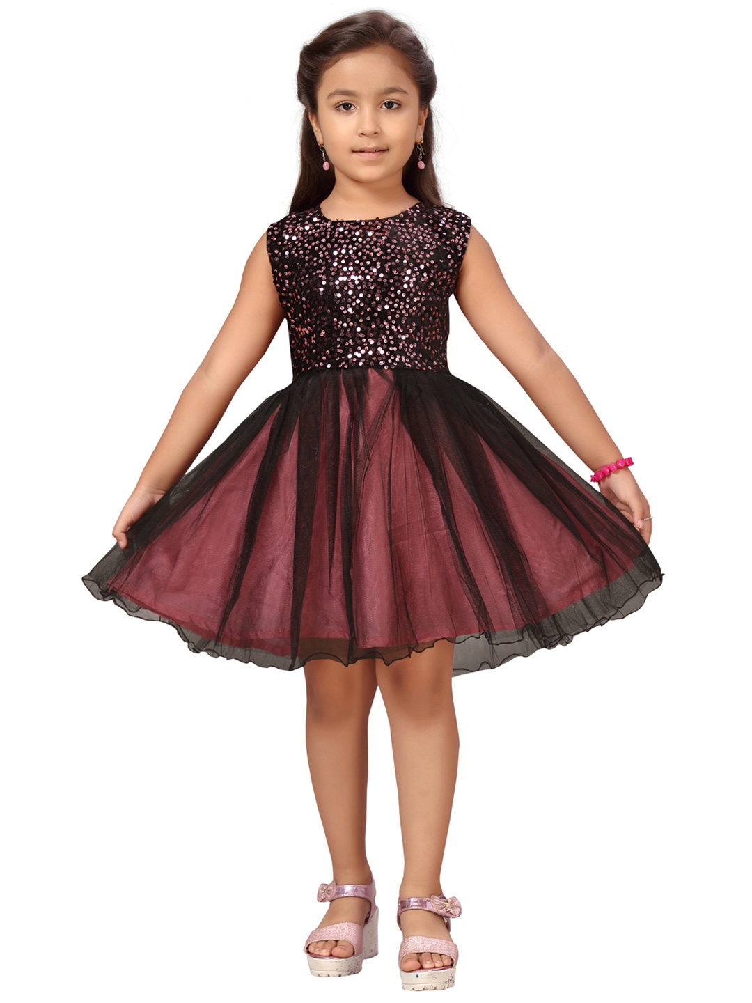 

Aarika Purple Embellished Net Dress