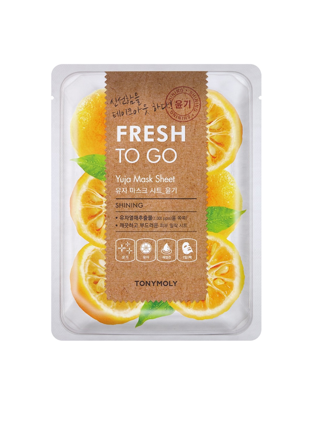 

TONYMOLY Shining Fresh To Go Yuja Mask Sheet - 25 g, Yellow