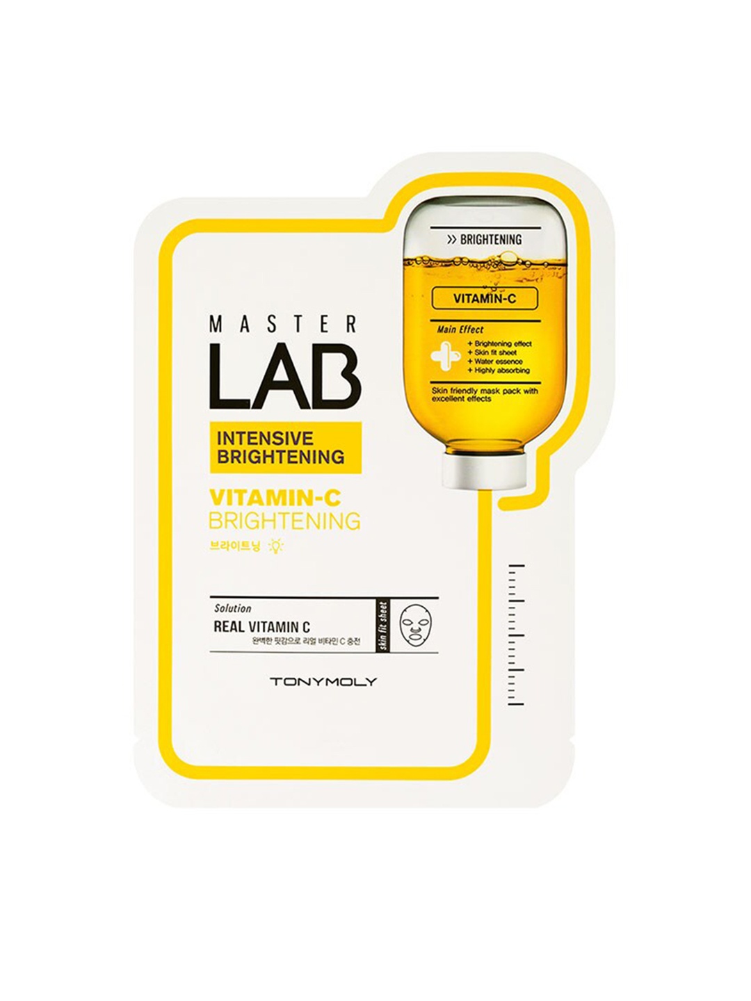

TONYMOLY Master Lab Vitamin C Mask Sheet for Intensive Brightening - 19g, Yellow