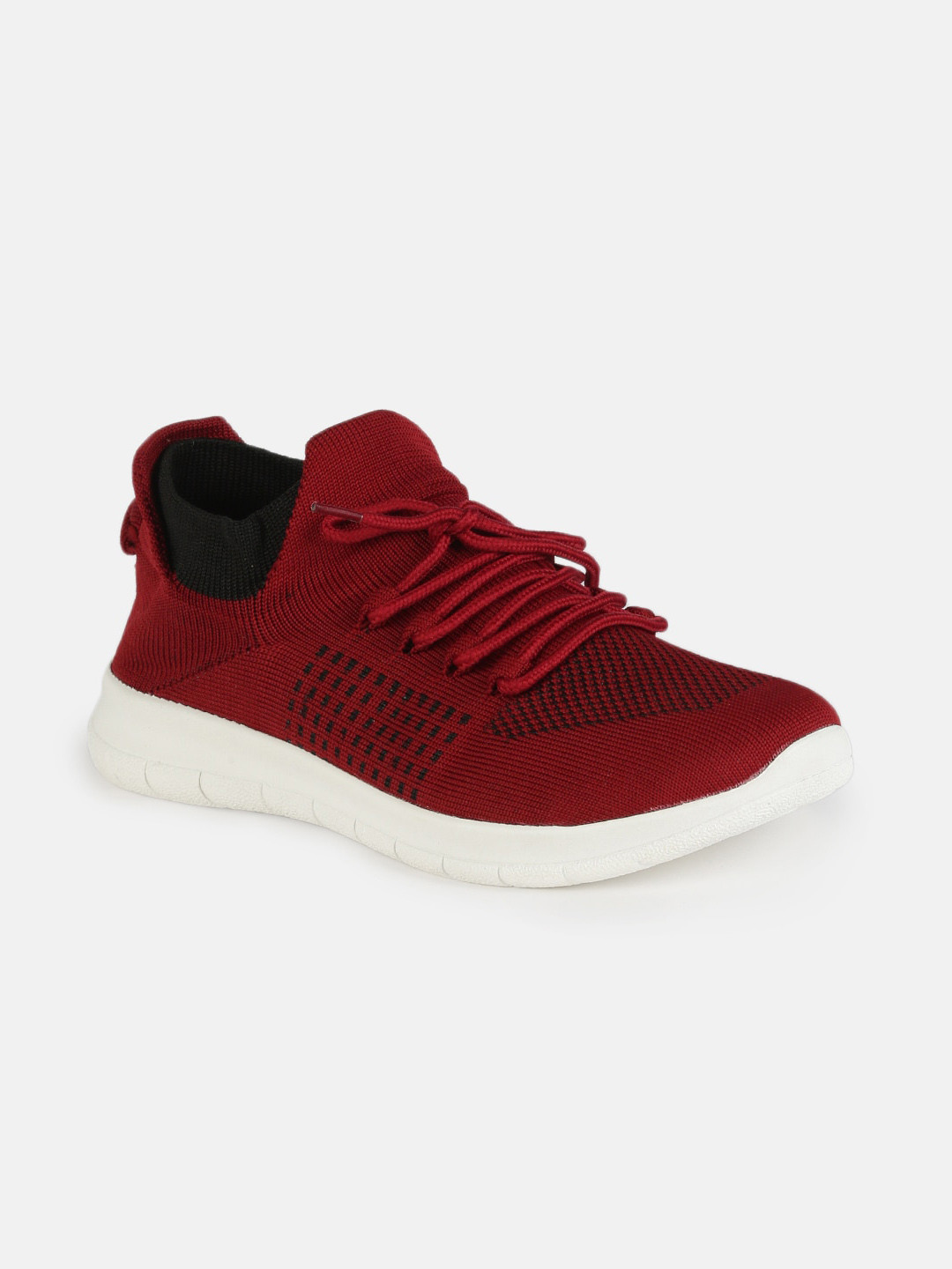 

Tokyo Talkies Women Woven Design Textile Lace-Ups Sneakers, Red