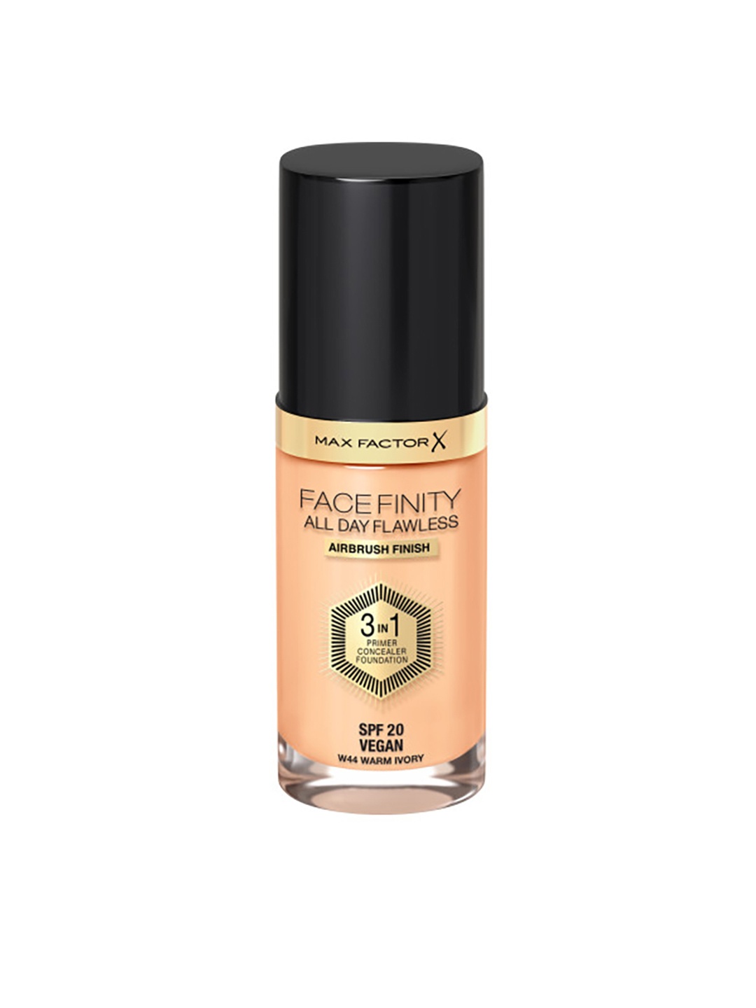 

Max Factor Facefinity All Day Flawless SPF 20 Airbrush Finish 3 In 1 Foundation 30ml - Warm Ivory W44, Beige