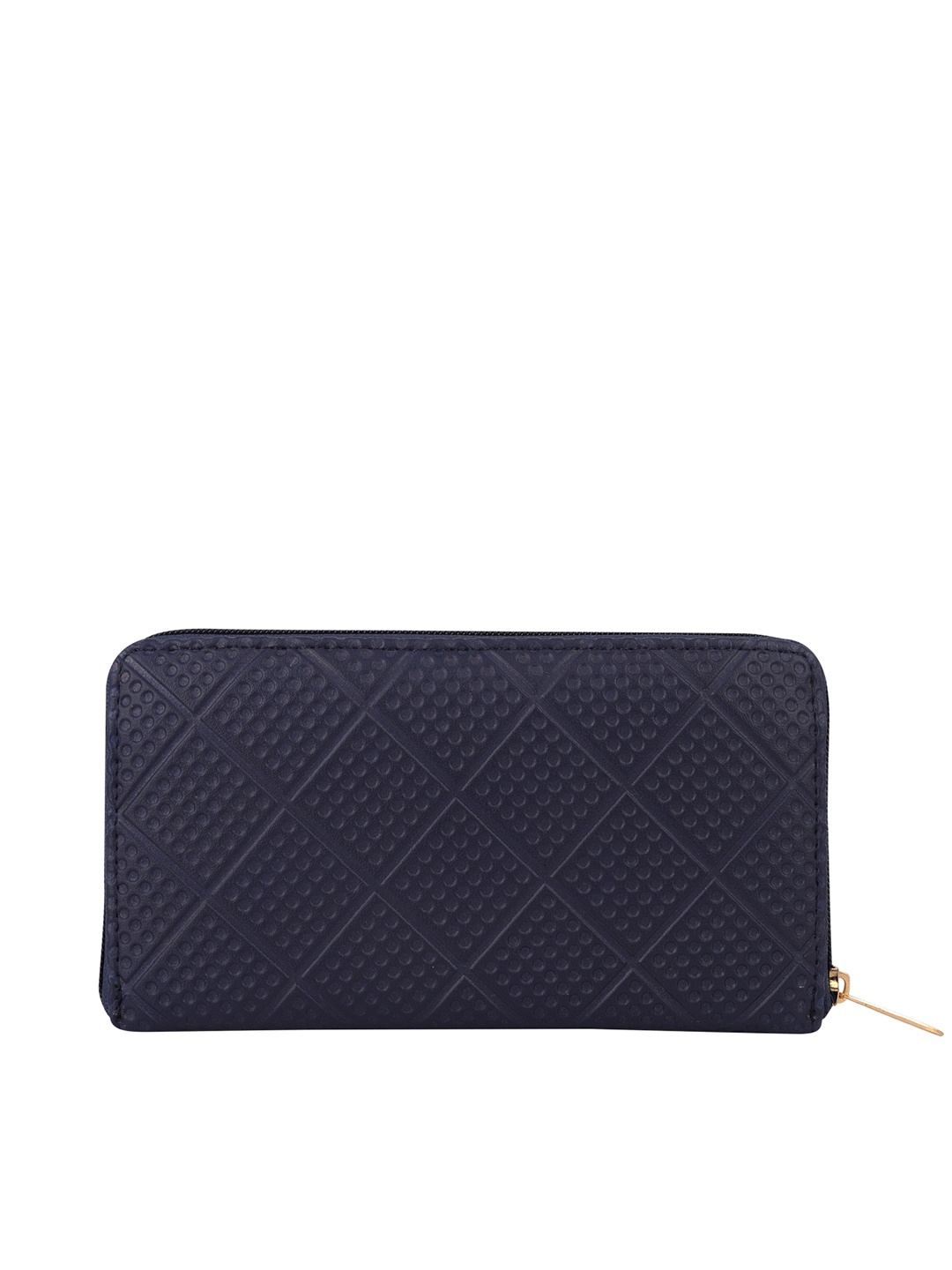 

YESSBENZA Women Woven Design Zip Detail Zip Around Wallet with Passport Holder, Blue