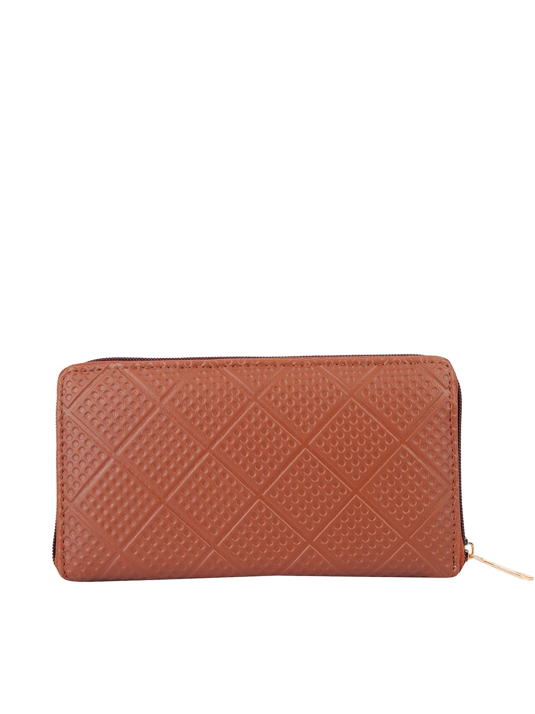 

YESSBENZA Women Textured Zip Around Wallet with Passport Holder, Tan